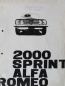 Preview: Alfa Romeo 2000 Sprint Modelprogram 1960 Carbrochure (2348)